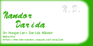 nandor darida business card